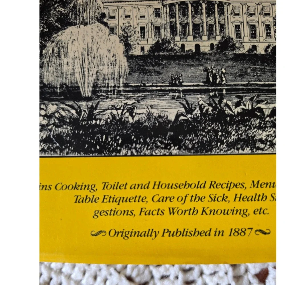 The Original White House Cookbook 1983 Reprint Ziemann Gillette Hardcover Yellow